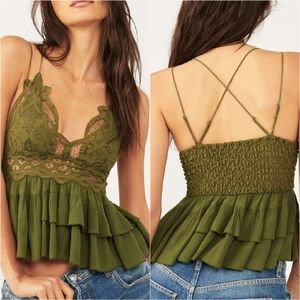 Free People | Adella Cami - Olive Sparrow